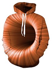 baratos Moletons masculinos com capuz-Homens Gráfico Moletom Moletons Moletom Manga Longa Moletom com capuz Com Capuz Casual Impressão 3D Diário Para Noite Preto Amarelo Designer