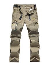 billige Bunner-Herre Konvertible bukser Turbukser Sommer Utendørs Vindtett Regn-sikker Pustende Hurtigtørkende Bunner Svart Militærgrønn Camping / Vandring Fisking Vandring L XL XXL XXXL 4XL / Elastisk