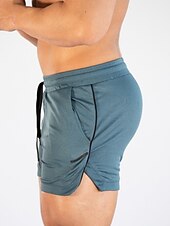 cheap Mens Active Shorts-Men&#039;s Athletic Shorts Running Shorts Gym Shorts Drawstring Side Pockets Split Solid Colored Breathable Quick Dry Outdoor Athletic Beach Casual Shorts Black White Micro-elastic