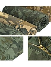 economico Classico-Per uomo Pantaloncini Tattici Pantaloncini cargo Pantaloncini mimetici Mimetico Ripstop Traspirante Sport &amp; Outdoor Militare Giallo Verde militare