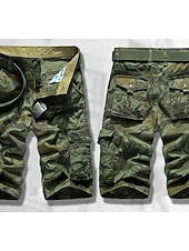 economico Classico-Per uomo Pantaloncini Tattici Pantaloncini cargo Pantaloncini mimetici Mimetico Ripstop Traspirante Sport &amp; Outdoor Militare Giallo Verde militare