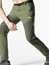 billige Bunner-Herre Konvertible bukser Turbukser Sommer Utendørs Vindtett Regn-sikker Pustende Hurtigtørkende Bunner Svart Militærgrønn Camping / Vandring Fisking Vandring L XL XXL XXXL 4XL / Elastisk