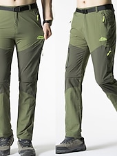 billige Bunner-Herre Konvertible bukser Turbukser Sommer Utendørs Vindtett Regn-sikker Pustende Hurtigtørkende Bunner Svart Militærgrønn Camping / Vandring Fisking Vandring L XL XXL XXXL 4XL / Elastisk