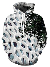abordables Sweats à capuche pour hommes-Homme Graphic Sweat à capuche Sweats à Capuche Sweat-shirt Sweat à capuche manche longue Sweat à capuche Capuche Décontractées 3D effet du quotidien Sortie Noir Blanche Designer