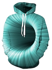 baratos Moletons masculinos com capuz-Homens Gráfico Moletom Moletons Moletom Manga Longa Moletom com capuz Com Capuz Casual Impressão 3D Diário Para Noite Preto Amarelo Designer
