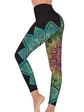 baratos legging 3D-Mulheres Calças de ioga Butt Lift Compressão abdominal Cintura Alta Treino de Ginástica Corrida Ginástica Meia-calça Leggings Gráfico Preto Rosa Claro Rosa claro Outono Inverno Esportes Roupas
