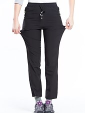 abordables Pantalones y shorts-Mujer Pantalones para senderismo Verano Al aire libre Transpirable Secado rápido Elástico Ligero Pantalones / Sobrepantalón Prendas de abajo Cordón Bolsillo con cremallera Cintura elástica Negro