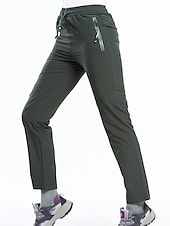 abordables Pantalones y shorts-Mujer Pantalones para senderismo Verano Al aire libre Transpirable Secado rápido Elástico Ligero Pantalones / Sobrepantalón Prendas de abajo Cordón Bolsillo con cremallera Cintura elástica Negro
