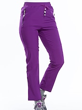 abordables Pantalones y shorts-Mujer Pantalones para senderismo Verano Al aire libre Transpirable Secado rápido Elástico Ligero Pantalones / Sobrepantalón Prendas de abajo Cordón Bolsillo con cremallera Cintura elástica Negro