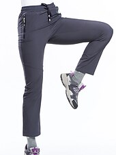 abordables Pantalones y shorts-Mujer Pantalones para senderismo Verano Al aire libre Transpirable Secado rápido Elástico Ligero Pantalones / Sobrepantalón Prendas de abajo Cordón Bolsillo con cremallera Cintura elástica Negro