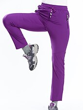 abordables Pantalones y shorts-Mujer Pantalones para senderismo Verano Al aire libre Transpirable Secado rápido Elástico Ligero Pantalones / Sobrepantalón Prendas de abajo Cordón Bolsillo con cremallera Cintura elástica Negro