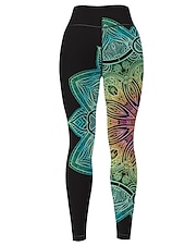 baratos legging 3D-Mulheres Calças de ioga Butt Lift Compressão abdominal Cintura Alta Treino de Ginástica Corrida Ginástica Meia-calça Leggings Gráfico Preto Rosa Claro Rosa claro Outono Inverno Esportes Roupas