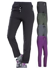 abordables Pantalones y shorts-Mujer Pantalones para senderismo Verano Al aire libre Transpirable Secado rápido Elástico Ligero Pantalones / Sobrepantalón Prendas de abajo Cordón Bolsillo con cremallera Cintura elástica Negro