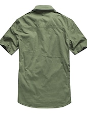 cheap Men&#039;s Work Shirts-Men&#039;s Shirt Workwear Shirts Work Shirt Button Up Shirt Cargo Shirt Black Yellow Army Green Blue Khaki Short Sleeve Plain Solid Colored Collar Turndown Casual Daily Button-Down Clothing Apparel 100