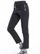 abordables Pantalones y shorts-Mujer Pantalones para senderismo Verano Al aire libre Transpirable Secado rápido Elástico Ligero Pantalones / Sobrepantalón Prendas de abajo Cordón Bolsillo con cremallera Cintura elástica Negro