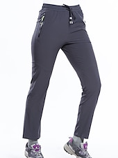 abordables Pantalones y shorts-Mujer Pantalones para senderismo Verano Al aire libre Transpirable Secado rápido Elástico Ligero Pantalones / Sobrepantalón Prendas de abajo Cordón Bolsillo con cremallera Cintura elástica Negro