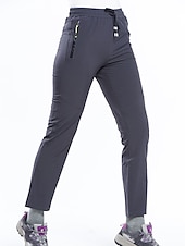abordables Pantalones y shorts-Mujer Pantalones para senderismo Verano Al aire libre Transpirable Secado rápido Elástico Ligero Pantalones / Sobrepantalón Prendas de abajo Cordón Bolsillo con cremallera Cintura elástica Negro
