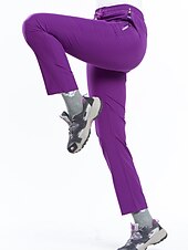 abordables Pantalones y shorts-Mujer Pantalones para senderismo Verano Al aire libre Transpirable Secado rápido Elástico Ligero Pantalones / Sobrepantalón Prendas de abajo Cordón Bolsillo con cremallera Cintura elástica Negro