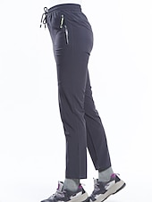 abordables Pantalones y shorts-Mujer Pantalones para senderismo Verano Al aire libre Transpirable Secado rápido Elástico Ligero Pantalones / Sobrepantalón Prendas de abajo Cordón Bolsillo con cremallera Cintura elástica Negro