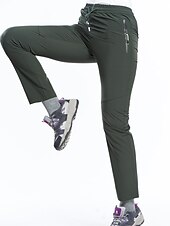 abordables Pantalones y shorts-Mujer Pantalones para senderismo Verano Al aire libre Transpirable Secado rápido Elástico Ligero Pantalones / Sobrepantalón Prendas de abajo Cordón Bolsillo con cremallera Cintura elástica Negro
