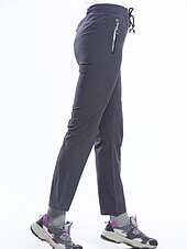 abordables Pantalones y shorts-Mujer Pantalones para senderismo Verano Al aire libre Transpirable Secado rápido Elástico Ligero Pantalones / Sobrepantalón Prendas de abajo Cordón Bolsillo con cremallera Cintura elástica Negro