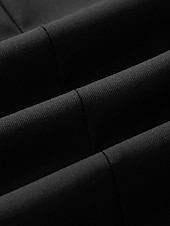 economico Abiti formali-Completi da cerimonia nuziale da uomo nero bianco tinta unita taglio su misura 2 pezzi con un bottone in più