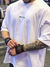 abordables T-shirt graphique pour hommes-Homme Lettre Butz T-shirt Style décontracté 100% Coton Manche Courte Graphique Chemise Noir Blanche Rouge T-shirt confortable Occasionnel Vêtements de créateurs de mode