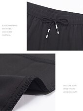 abordables Pantalones y shorts-Mujer Pantalones para senderismo Verano Al aire libre Transpirable Secado rápido Elástico Ligero Pantalones / Sobrepantalón Prendas de abajo Cordón Bolsillo con cremallera Cintura elástica Negro