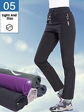 abordables Pantalones y shorts-Mujer Pantalones para senderismo Verano Al aire libre Transpirable Secado rápido Elástico Ligero Pantalones / Sobrepantalón Prendas de abajo Cordón Bolsillo con cremallera Cintura elástica Negro