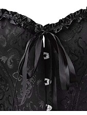 ieftine Corsete-corset corsete de dimensiuni plus pentru femei corsete country sexy doamnă dragă control burtă push up jacquard jacquard cârlig cu flori abstracte &amp;amp; ochi lace up nailon / bumbac nunta special