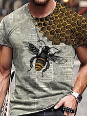 abordables T-shirts grande taille pour hommes-Homme Grande Taille Chemise Grand et grand Graphic Col Rond Imprimer Manche Courte Eté Design Décontractées Grand et grand du quotidien Vacances Hauts