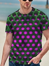 お買い得  メンズプラスサイズTシャツ-男性用 プラスサイズ Tシャツ ビッグアンドトール グラフィック クルーネック 半袖 夏 ヴィンテージ ストリートファッション 誇張された デザイナー カジュアル 日常 トップの