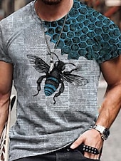 abordables T-shirts grande taille pour hommes-Homme Grande Taille Chemise Grand et grand Graphic Col Rond Imprimer Manche Courte Eté Design Décontractées Grand et grand du quotidien Vacances Hauts