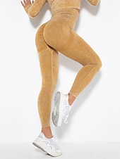 cheap Yoga Leggings &amp; Tights-Seamless Scrunch Butt Lifting Workout Leggings for Women Booty High Waisted Yoga Compression Gym Fitess Squat-proof