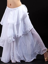 Belly Dance Skirt Ruffles Tier Women's Training Chiffon3