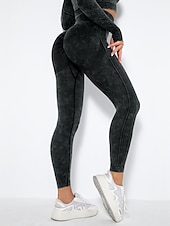 cheap Yoga Leggings &amp; Tights-Seamless Scrunch Butt Lifting Workout Leggings for Women Booty High Waisted Yoga Compression Gym Fitess Squat-proof