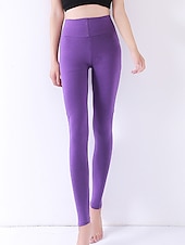 economico Leggings e collant da yoga-Per donna Collant Ghette Grigio scuro Rosa Melanzana Viola Vita alta Essenziale Morbido Palestra Yoga Elasticizzato Lunghezza intera Traspirabilità Tinta unica M (altezza 150-158) XL (altezza / magro