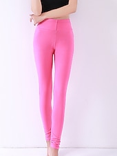 economico Leggings e collant da yoga-Per donna Collant Ghette Grigio scuro Rosa Melanzana Viola Vita alta Essenziale Morbido Palestra Yoga Elasticizzato Lunghezza intera Traspirabilità Tinta unica M (altezza 150-158) XL (altezza / magro