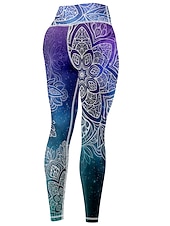 baratos legging 3D-Mulheres Calças de ioga Butt Lift Compressão abdominal Cintura Alta Treino de Ginástica Corrida Ginástica Meia-calça Leggings Gráfico Preto Rosa Claro Rosa claro Outono Inverno Esportes Roupas