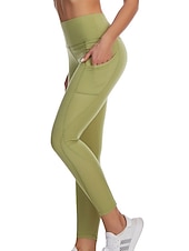 abordables Leggings et collants de yoga-Femme Pantalon de compression Collant Legging Running Course avec poche téléphone Sous Vêtement Plein Air Athlétique Athleisure Hiver Respirable Doux Compression Aptitude Exercice Physique