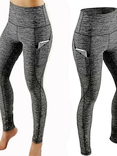 abordables Leggings et collants de yoga-Femme Pantalon de compression Collant Legging Running Course avec poche téléphone Sous Vêtement Plein Air Athlétique Athleisure Hiver Respirable Doux Compression Aptitude Exercice Physique