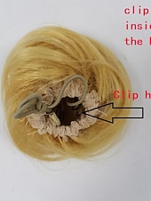 Χαμηλού Κόστους Ζευγάρι Περούκες-Περούκι Τίνκερ Μπελ Φαίρυ Τίνκερ Μπελ Τίνκερμπελ Κοςplay Περούκια Κοντά Ξανθά Μαλλιά με Κότσο Ανθεκτικό στη Θερμότητα Συνθετικό Περούκι Χάλοουιν