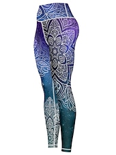 baratos legging 3D-Mulheres Calças de ioga Butt Lift Compressão abdominal Cintura Alta Treino de Ginástica Corrida Ginástica Meia-calça Leggings Gráfico Preto Rosa Claro Rosa claro Outono Inverno Esportes Roupas