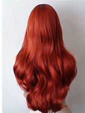 halpa Pariskuntapäähineet-Cosplay-peruukit Punainen Syvät aallot Synteettiset hiukset Keskikokoinen Peruukit Naisten Peruukit Juhliin