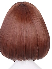 رخيصةأون شعيرات زوجية-تأثيري الباروكات أشقر مستقيم شعر مستعار صناعي قصير الشعر المستعار رجالي / نسائي الشعر المستعار للحفلة