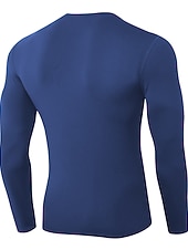 Недорогие Футболки и майки для бега-Муж. Компрессионная футболка Футболка для бега Длинный рукав Футболка Футболка Атлетический Одежда для спорта и отдыха Осень V-образный вырез Однотонный Спандекс Флис