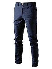 economico Chino-pantaloni cargo da uomo elastico in vita tasche multiple pantaloni a tutta lunghezza casual anelastico tinta unita sport all&#039;aria aperta vita media verde militare nero kaki blu navy s m l xl xxl