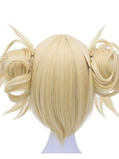 رخيصةأون شعيرات زوجية-تأثيري الباروكات أشقر مستقيم شعر مستعار صناعي قصير الشعر المستعار رجالي / نسائي الشعر المستعار للحفلة