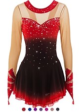 preiswerte Eiskunstlaufkleider-Eiskunstlaufkleid Damen Mädchen Eislaufen Kleider Austattungen Pudriges Rosa Purpur Violett Halo-Färbung Spandex Hochelastisch Wettbewerb Eiskunstlaufkleidung Eislaufen Eiskundstlauf