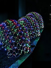 abordables Enchufe eléctrico-Cadena de luces LED de red IP65, 6 mx 4 m, 3 mx 2 m, cadena de luces LED navideñas flexibles de 880 led y 200 led, cadena de luces de malla para jardín, patio, decoración colorida, enchufe UE, EE.